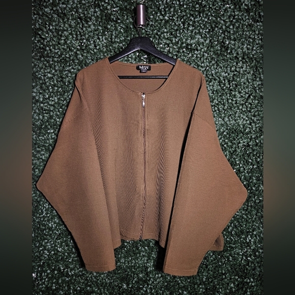 2 Piece Set! Brown Zip-Up Lightweight Shirt And Pants Set - Picture 1 of 6